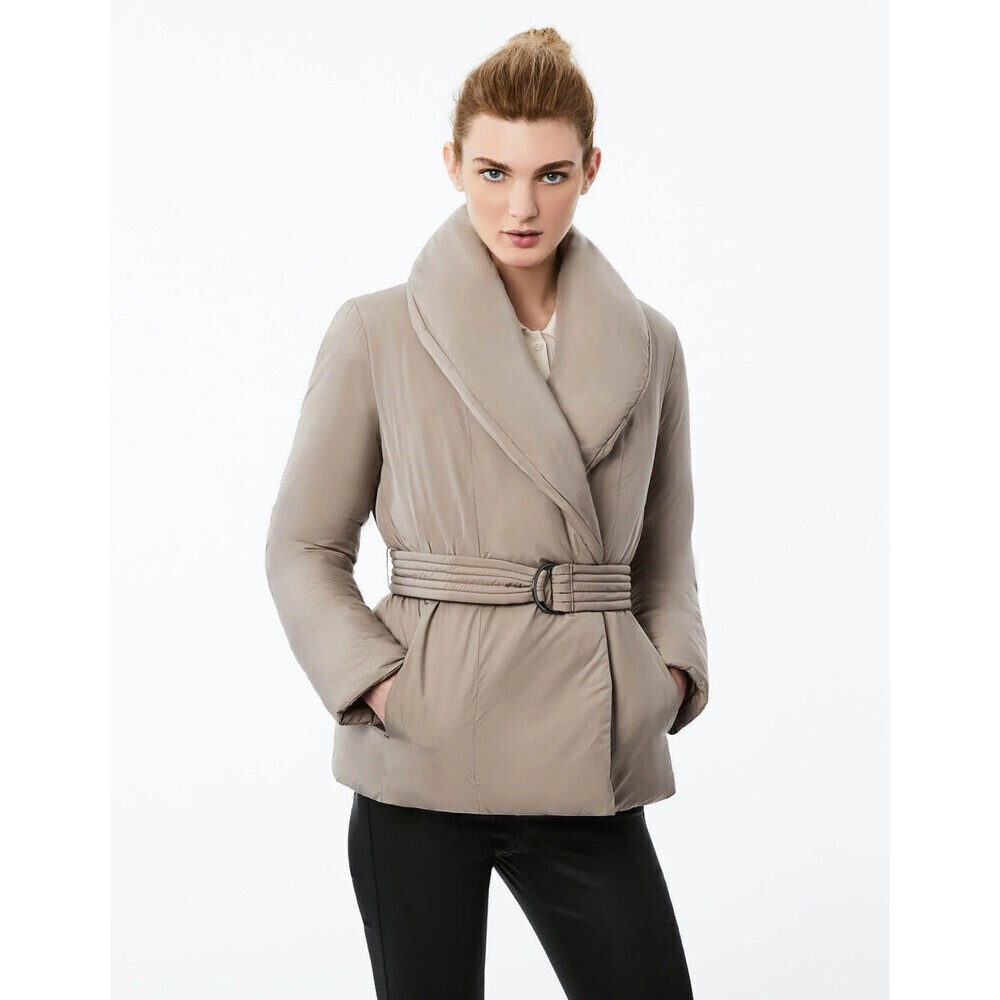 Bernardo Shawl Collar Belted Puffer Jacket In Light Purple Mauve Size XL $229 - Picture 2 of 14